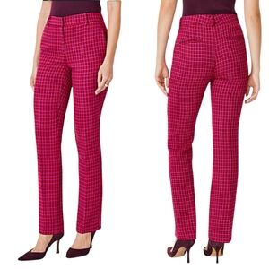NEW Ann Taylor Sophia Straight Pants Red Trousers Sz.2